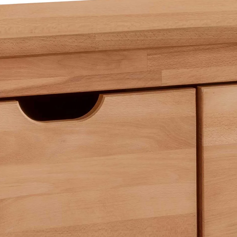 Stauraumbank mit 3 Kisten aus Buche - Shimousa