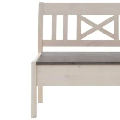 Stauraumbank Yoan in Weiß Grau