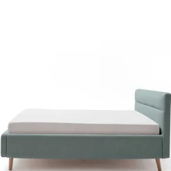 Stauraumbett in hellem Blau & Eiche - Armele