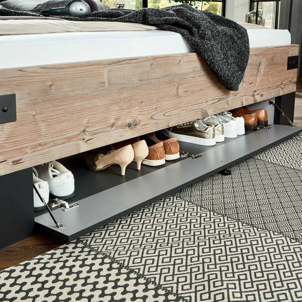 Stauraumbett in Tanne Holzoptik - Ardila