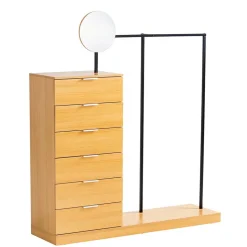 Stehende Garderobe mit sechs Schubladen - Jannick