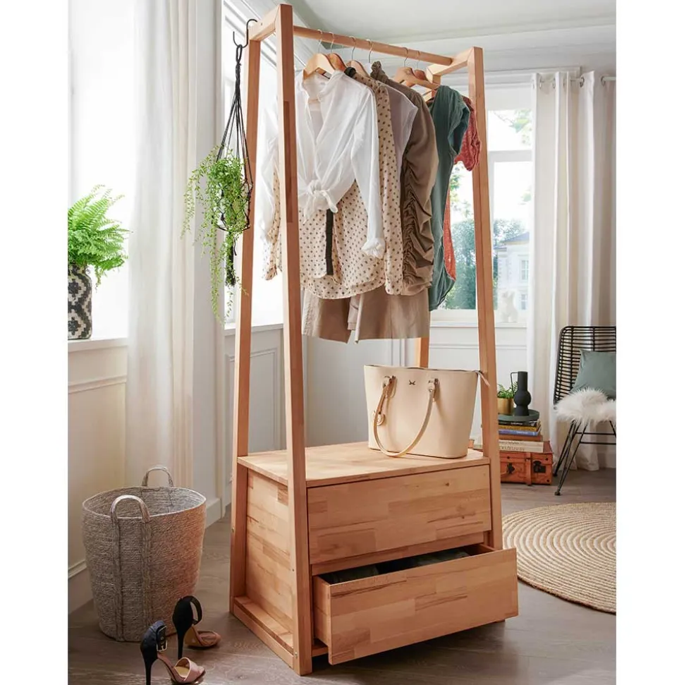 Stehende Garderobe mit zwei Schubladen - Cosimo