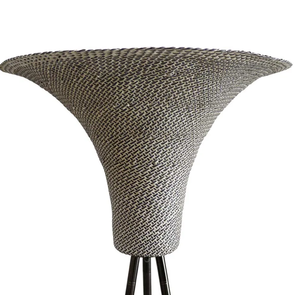 Stehlampe mit Seegras Geflecht Schirm - Ciranzo