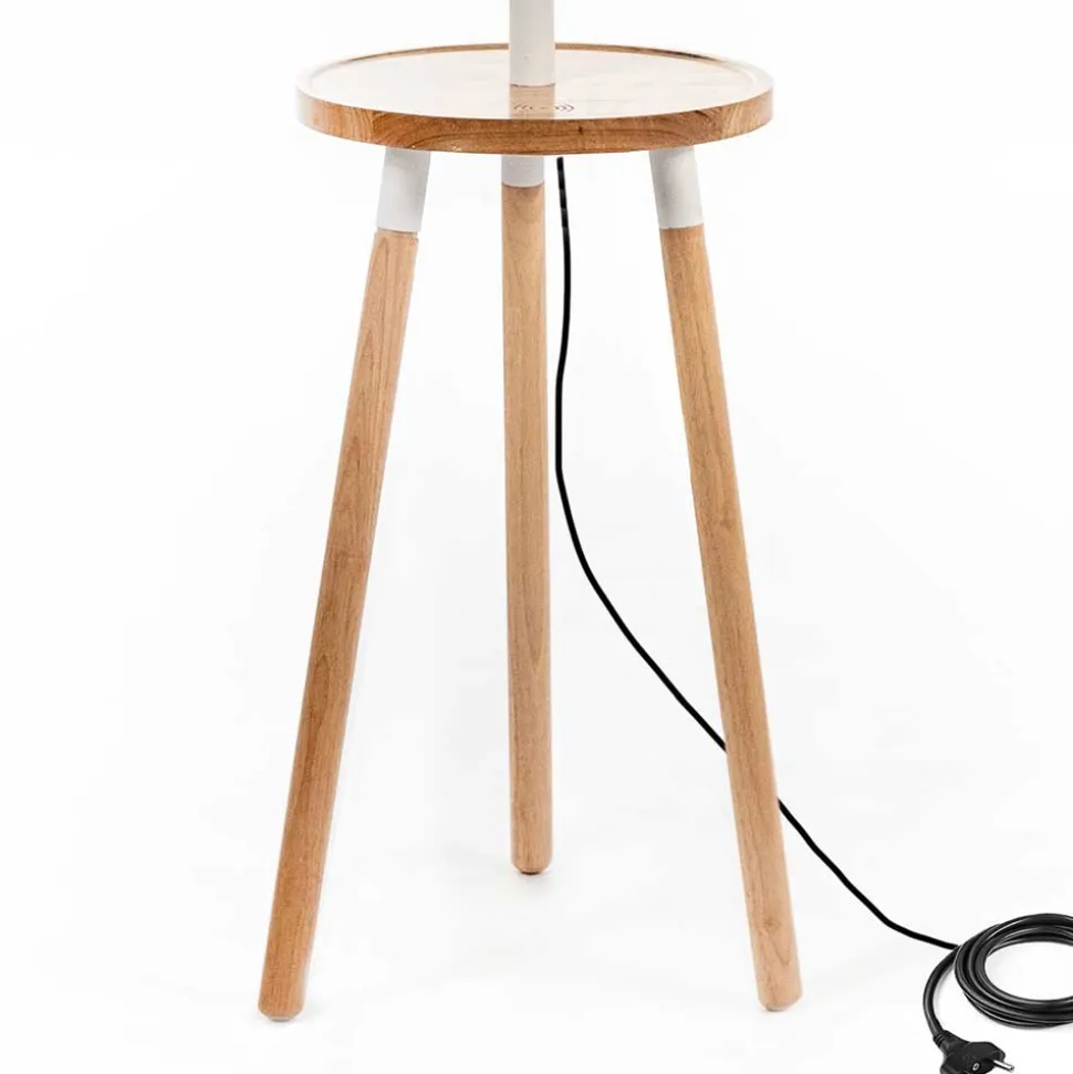 Stehlampe mit Tisch im Skandi Design - Lita