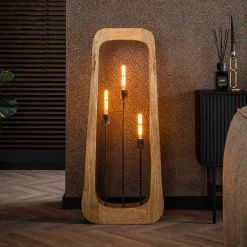 Stehleuchte aus Mangobaum Massivholz - Capitan