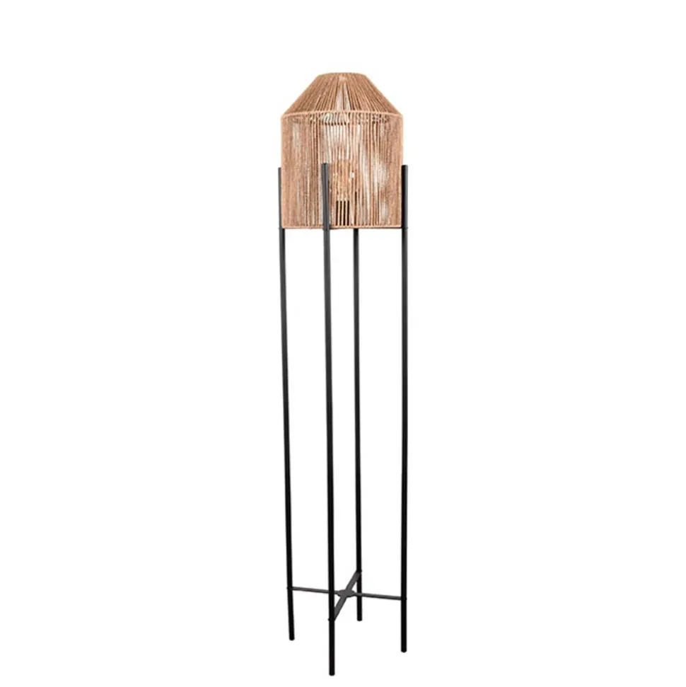 Stehleuchte in Natur und Schwarz - Keuna
