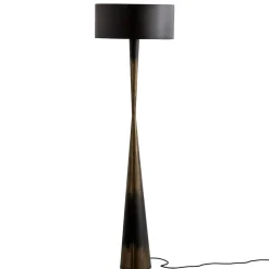 Stehleuchte in Schwarz & Messing - Moridado