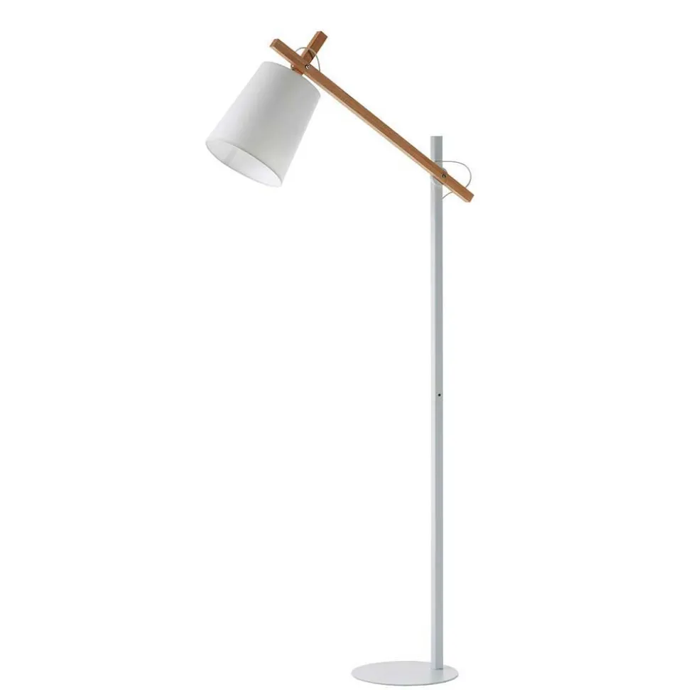Stehleuchte in Weiß & Buche - Nostalc