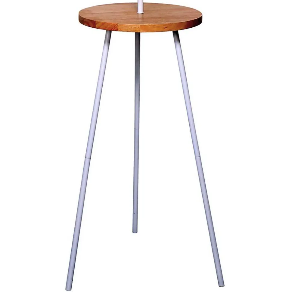 Stehleuchte mit Ablagetisch aus Holz & Metall - Progressive