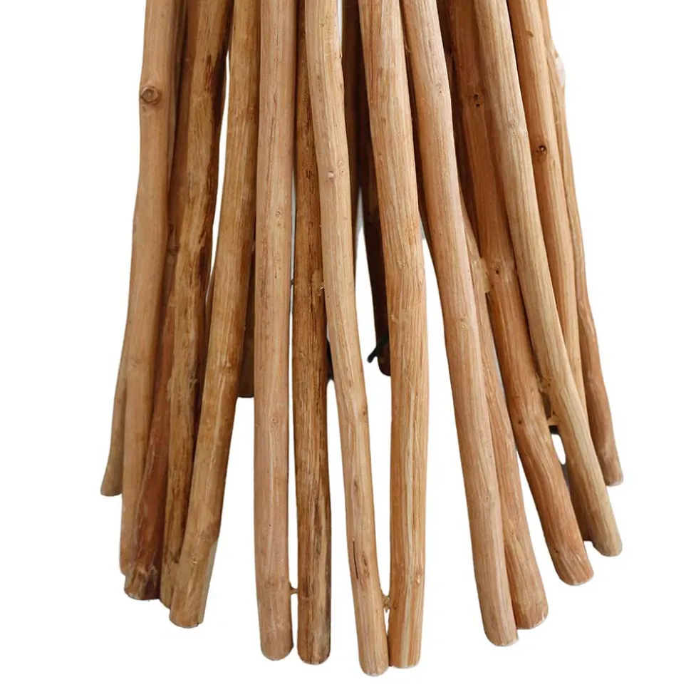 Stehleuchte mit Gitterschirm und Treibholz Fuß - Pamela