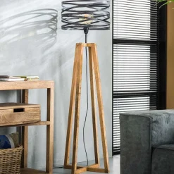 Stehleuchte mit Massivholz Bügelfuß - Unique