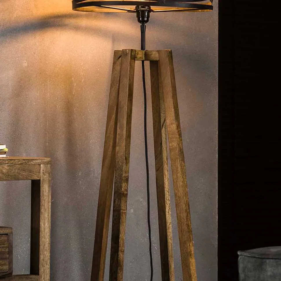 Stehleuchte mit Massivholz Bügelfuß - Unique