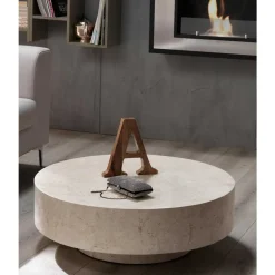 Stein Couchtisch Karan in Creme