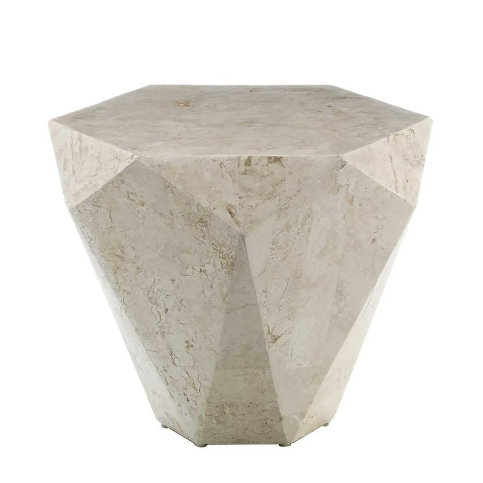 Stein Wohnzimmertisch Jevellon in Creme