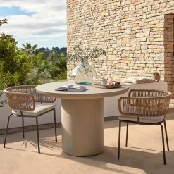 Stühle aus Kordelgeflecht Beige - Wanisha (4er Set)