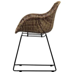 Stühle aus Kunstrattan in Beigegrau - Simonas (2er Set)