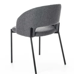 Stühle aus Strukturstoff Grau - Makimona (2er Set)