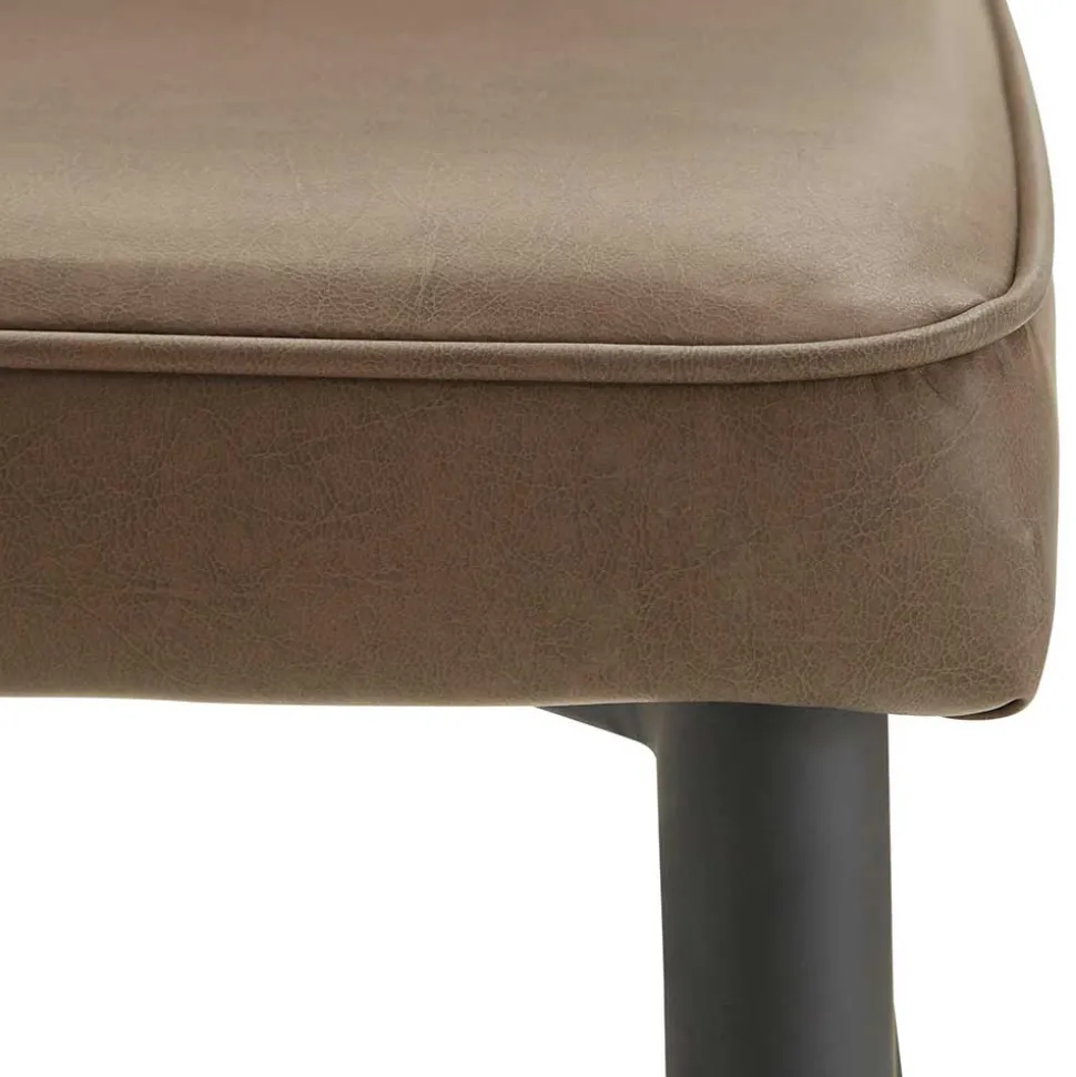 Stühle in Braun Kunstleder - Freiburg (2er Set)