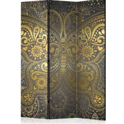 Stilvoller Paravent in Gold Grau - Mataral