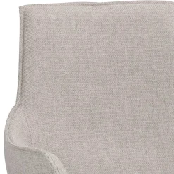 Stoff Armlehnenstuhl in Hellgrau - Jackon (2er Set)