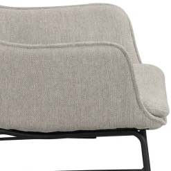 Stoff Armlehnenstuhl in Hellgrau - Jackon (2er Set)