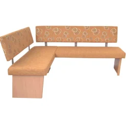 Stoff Eckbank in Braun und Buche Natur - Taranta