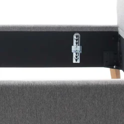 Stoffbett im Skandinavischen Stil in Grau - Cepter