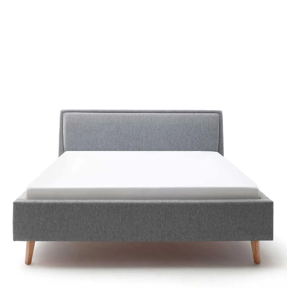 Stoffbett im Skandinavischen Stil in Grau - Cepter