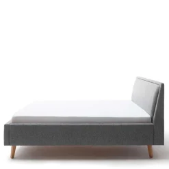 Stoffbett im Skandinavischen Stil in Grau - Cepter