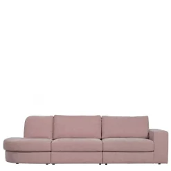 Stoffsofa mit Armlehne rechts in Rosa - Jilatov