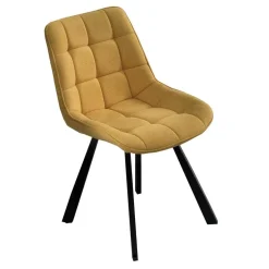 Stoffstühle in Gelb - Anthony (4er Set)