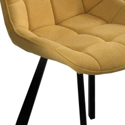 Stoffstühle in Gelb - Anthony (4er Set)