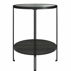 Strukturglas Beistelltisch mit Linienstruktur - Pluggia