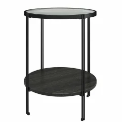 Strukturglas Beistelltisch mit Linienstruktur - Pluggia