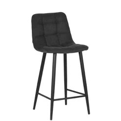 Strukturstoff Barstühle in Anthrazit - Gastruna (2er Set)