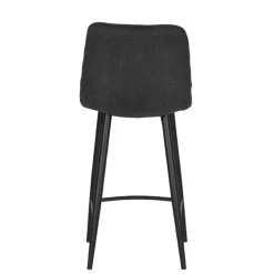 Strukturstoff Barstühle in Anthrazit - Gastruna (2er Set)