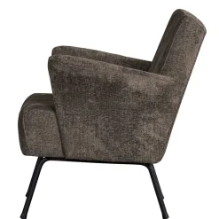 Strukturstoff Sessel in Graubraun - Lorenaru
