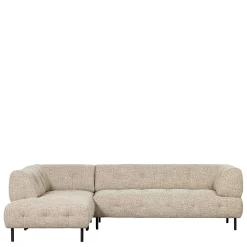 Strukturstoff Sofaecke in Beigegrau - Pantras