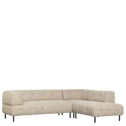 Strukturstoff Sofaecke in Beigegrau - Pantras