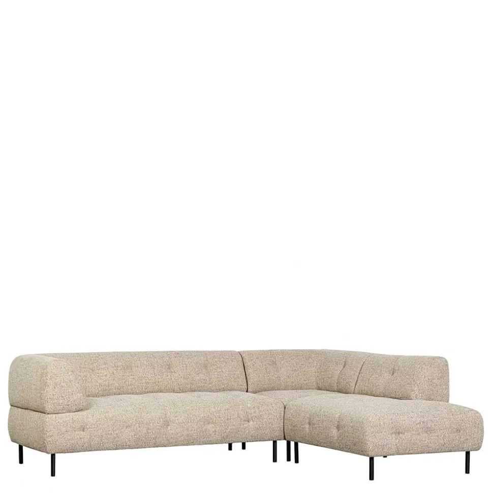 Strukturstoff Sofaecke in Beigegrau - Pantras