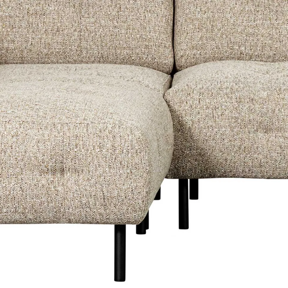 Strukturstoff Sofaecke in Beigegrau - Pantras