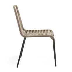 Stuhl aus Kordelgeflecht in Hellbraun - Fedora (4er Set)