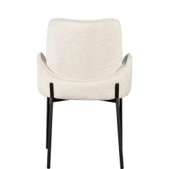 Stuhl in Cremeweiß Struktursamt - Propanja (2er Set)