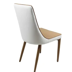 Stuhlgrupppe in Weiß & Braun - Cynthia (fünfteilig)