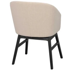 Stylischer Armlehnenstuhl in Beige - Cacamp (2er Set)