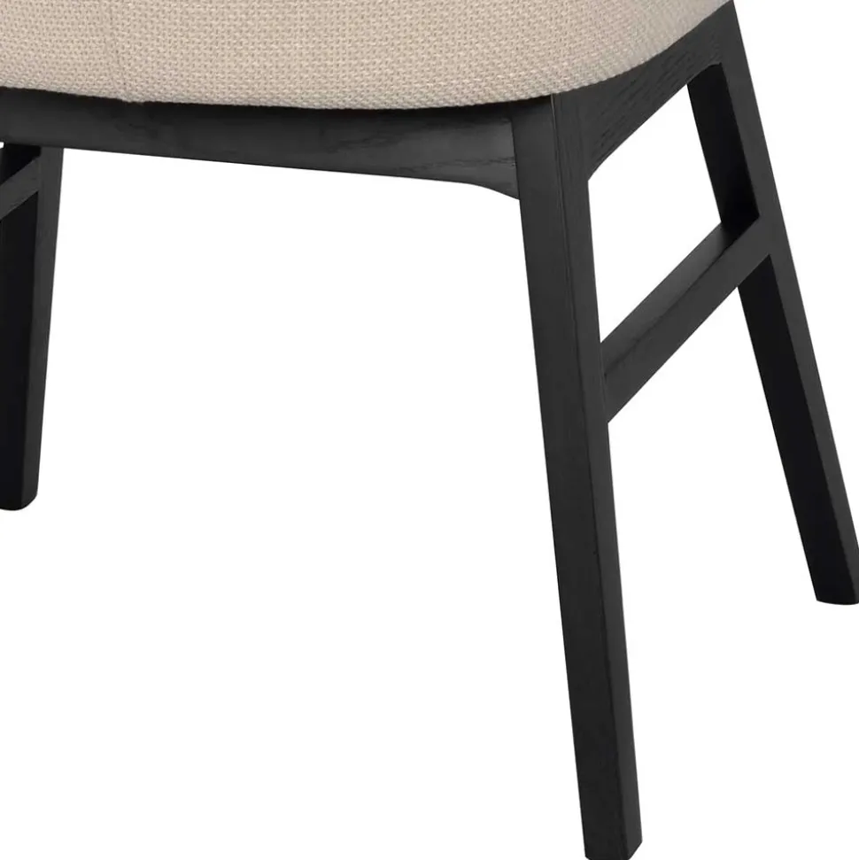 Stylischer Armlehnenstuhl in Beige - Cacamp (2er Set)