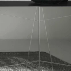 Stylisches Sideboard mit Spiegel Front in Rauchgrau - Odangelo