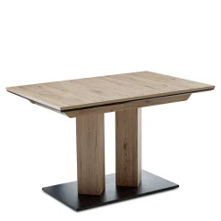 Säulentisch in Wildeiche Optik & Schwarz - Annimo