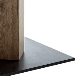 Säulentisch in Wildeiche Optik & Schwarz - Annimo