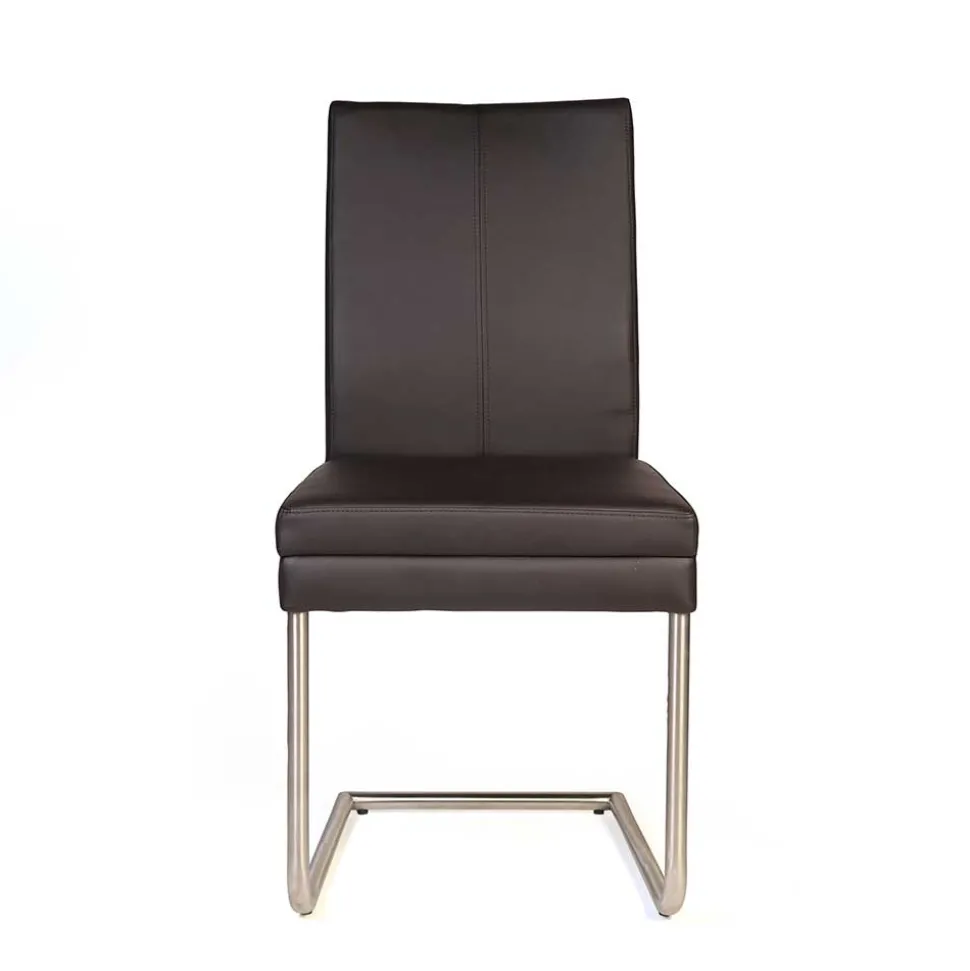 Swing Polsterstuhl in Dunkelbraun - Imbizia (2er Set)